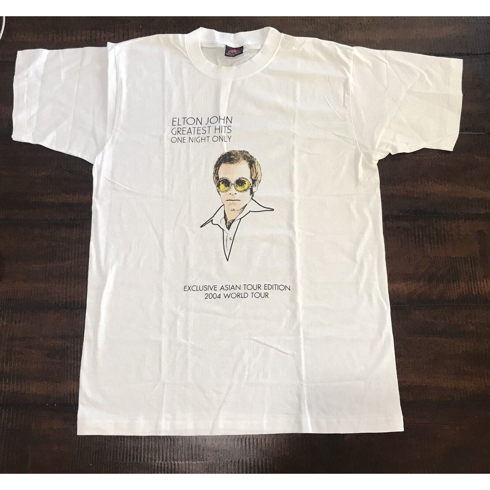 Elton John Concert T Shirt 2004 World Tour Exclusive Asian NWOT Size L RARE